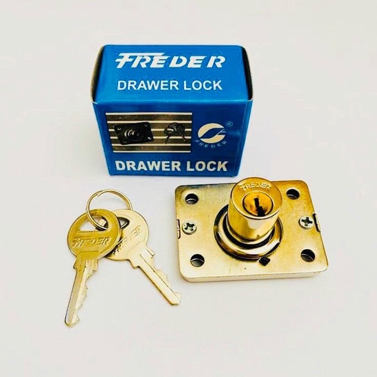 Kunci Laci FREDER 101 BIRU 16mm [P] Plastik - Kunci Lemari Kunci Loker Drawer Lock Kunci Pintu Lemari Kunci Pintu Loker