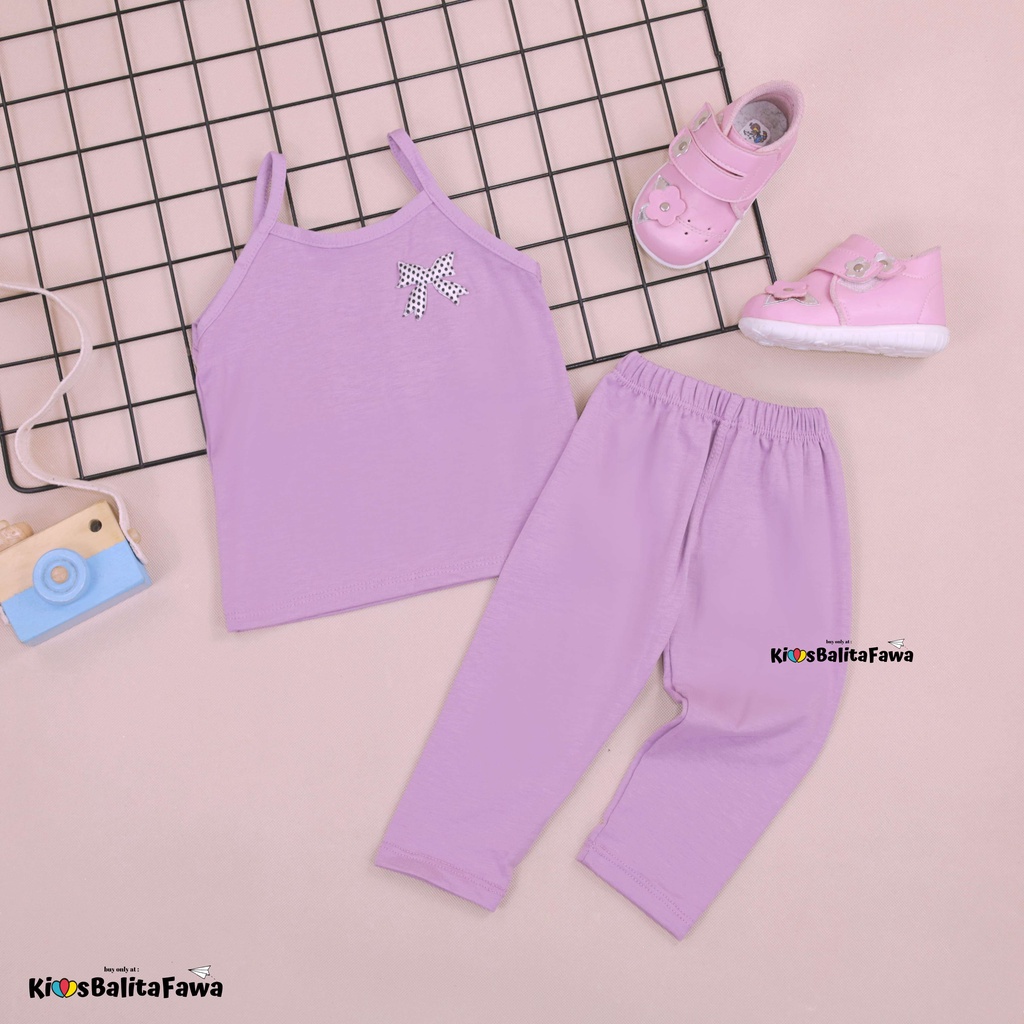 Setelan Violett uk bayi-2 Tahun / Baju Baby Anak Perempuan Kaos Tanktop Celana Panjang Legging Polos