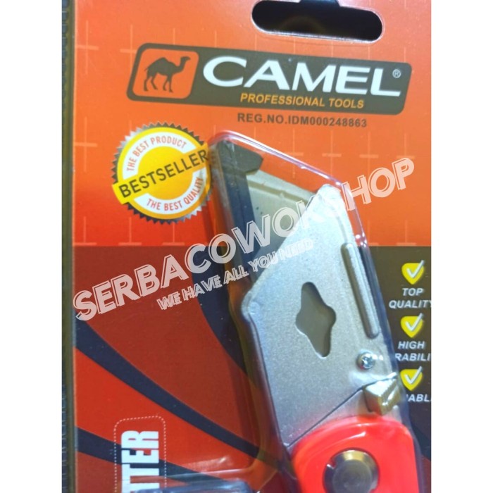 Camel Pisau Cutter Lipat Foldable Knife Serbaguna + Refill Termurah