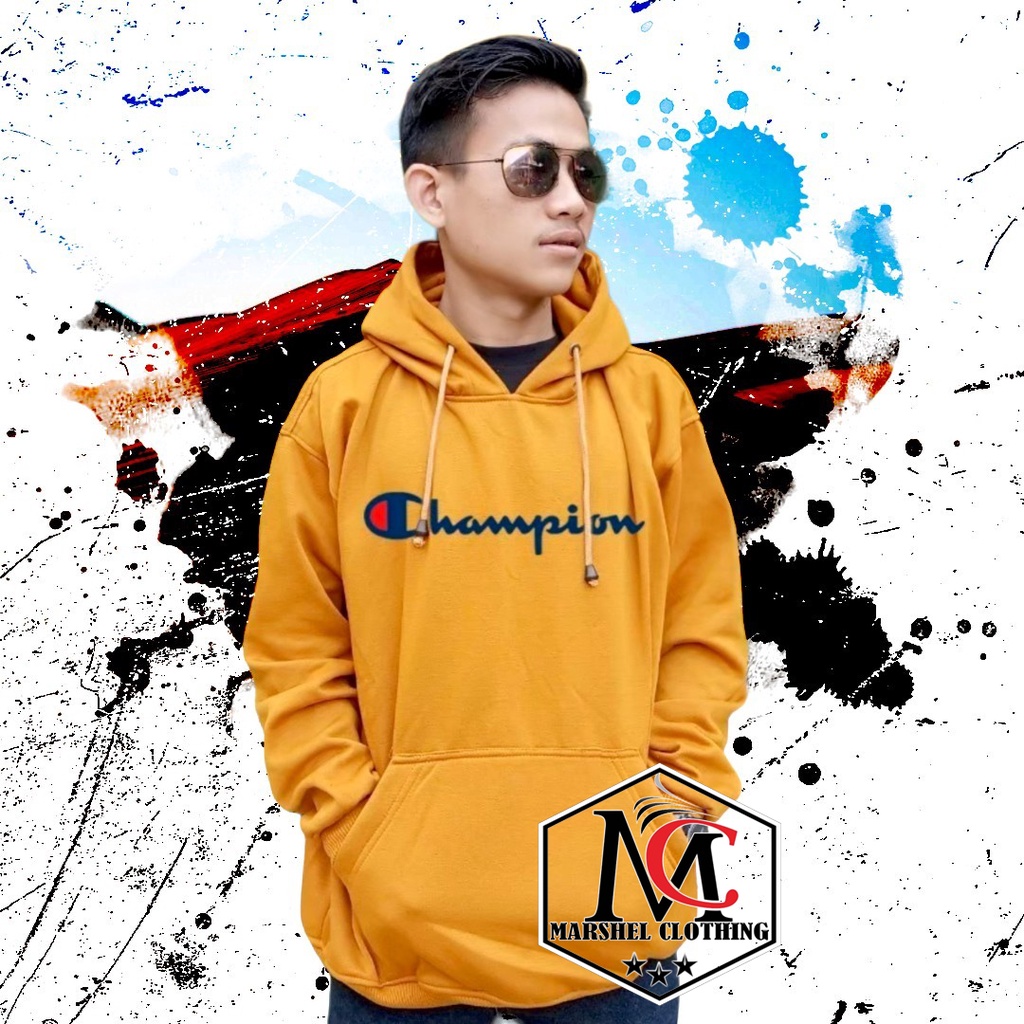 RCL - Jaket Champion / Sweater Hoodie Champion Hitam Prmium Bahan Tebal / JAKET HOODIE JUMPER CHAMPION - JAKET SWEATER HOODIE CHAMPIONS HITAM FULL BORDIR PREMIUM