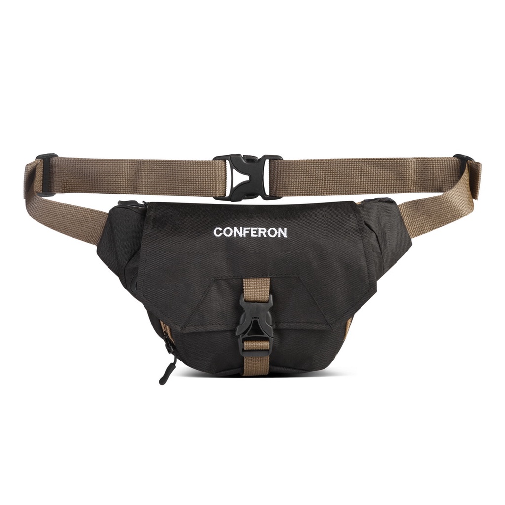 Conferon - Tas Selempang Pria Ada Lubang Headset