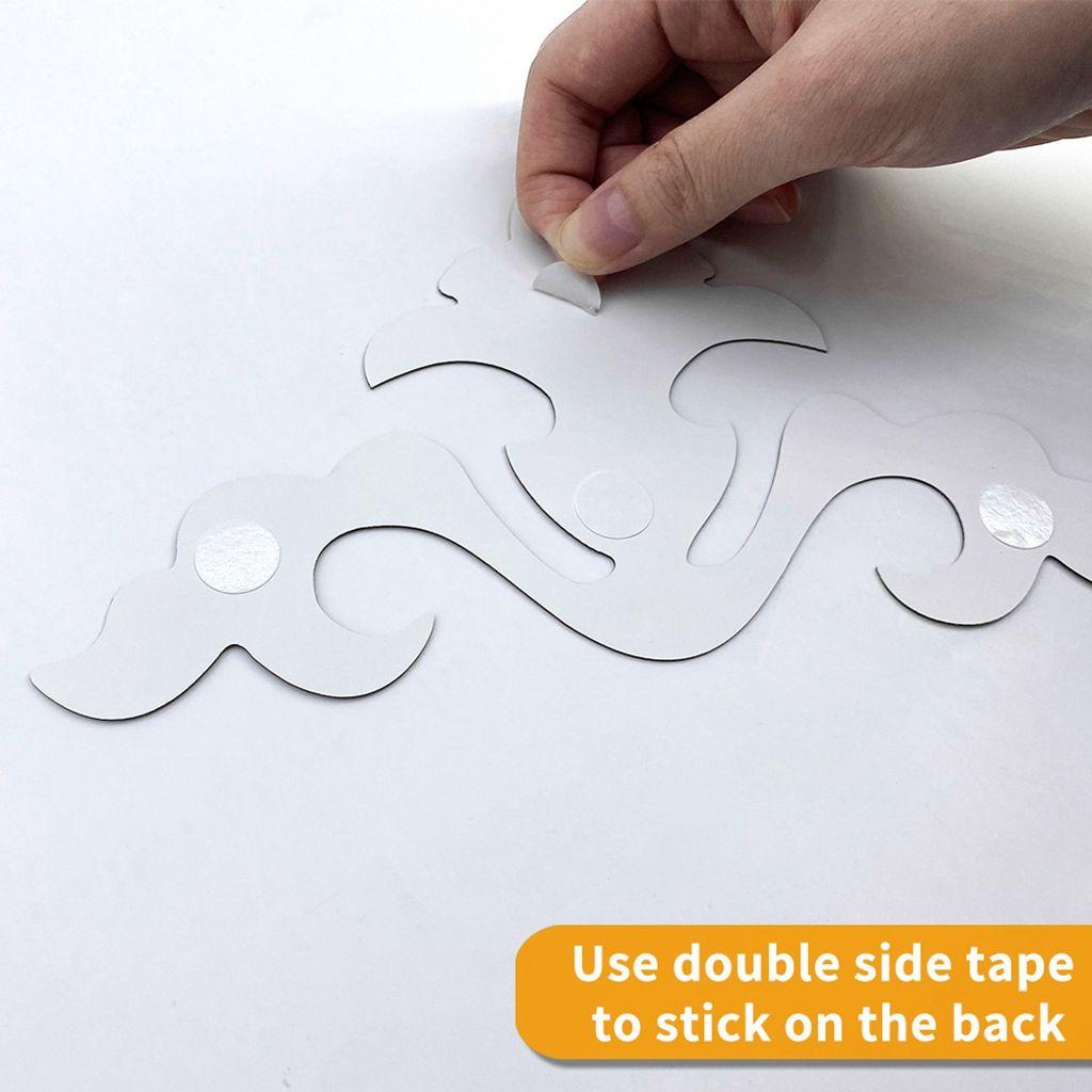 Agustina Stiker Cermin 4pcs/pack Shiny Self-adhesive Motif Bunga Lemari DIY Wallsticker Modern