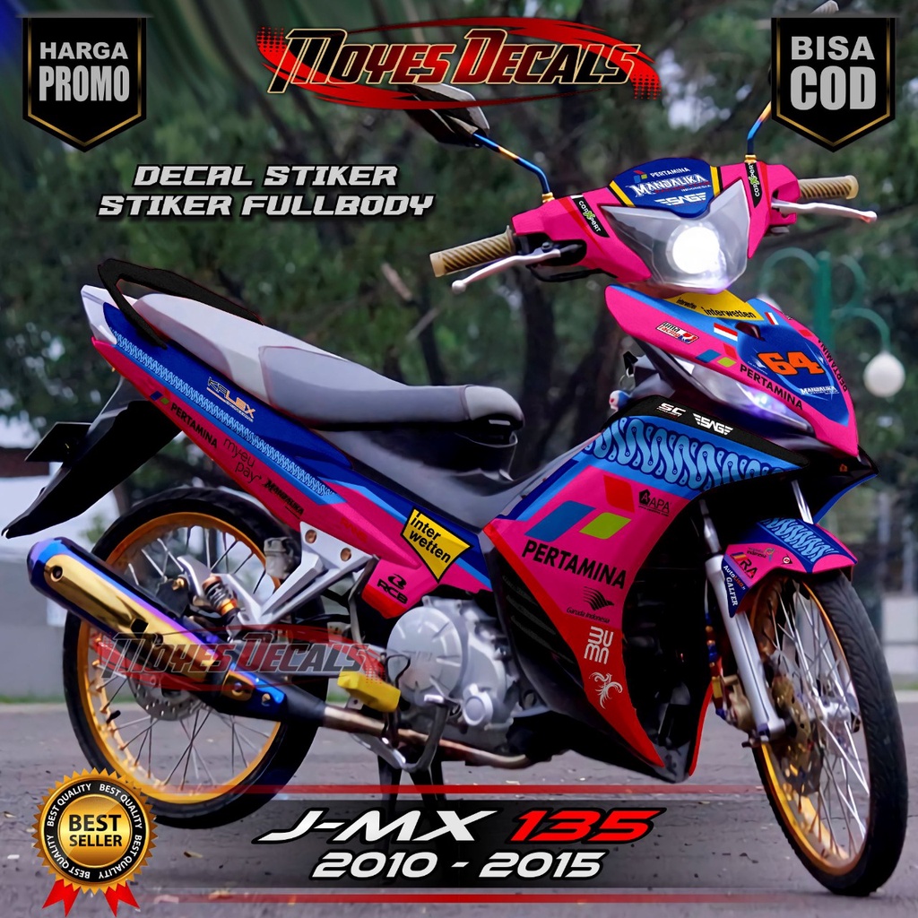 JUPITER MX 135 NEW ( BAYAR DI TEMPAT / COD ) Decal Jupiter Mx 135 New 2010 - 2015 Motif Mandalika Fu