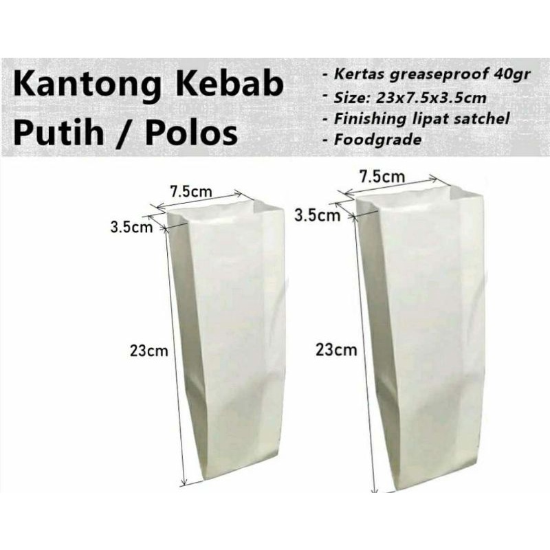 

kantong kebab polos isi 50 biji