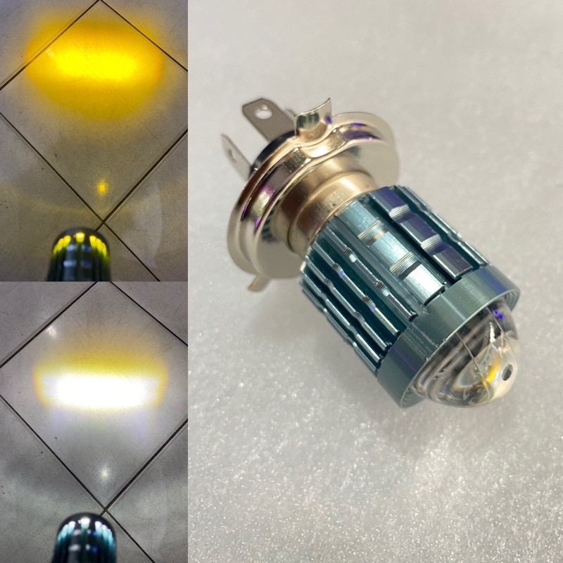lampu depan H4 D2 laser motor mobil(nyala 2 warna)