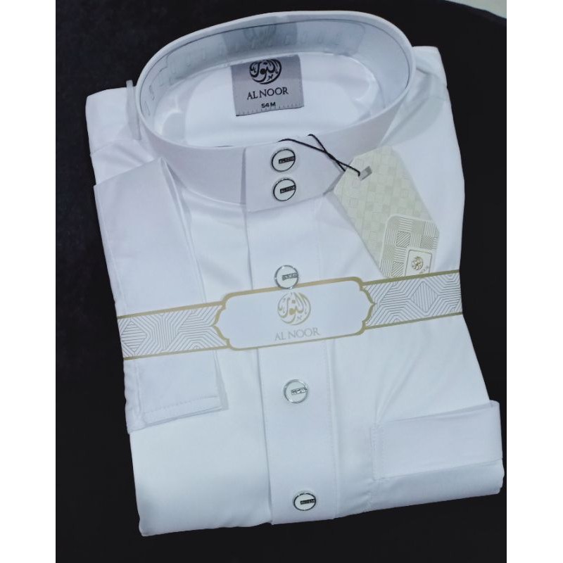 Jubah Al Noor Putih Polos poliyester