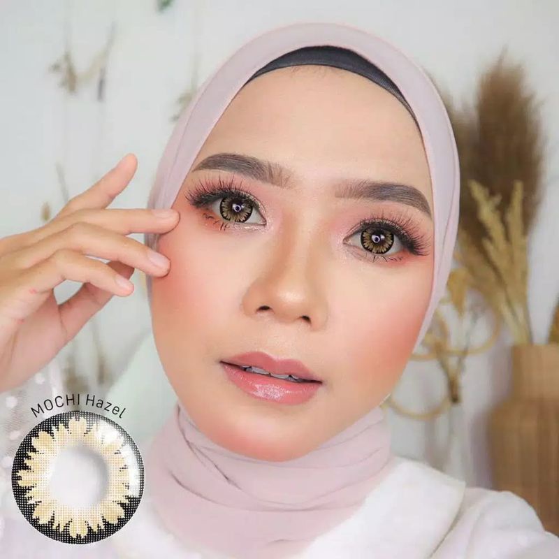 COD paket Softlens Mochi by X2 Normal Big Eyes Dia 16mm + Air Softlens Ice 150ml + Pinset + Lenscase