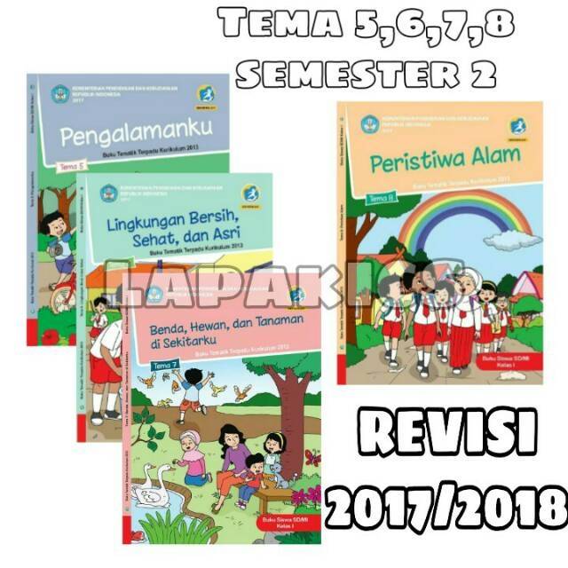 Paket Buku SD Kelas 1 Semester 1 dan Semester 2 Tematik Kurikulum 2013 Revisi 2017-2018 Kurtilas-3