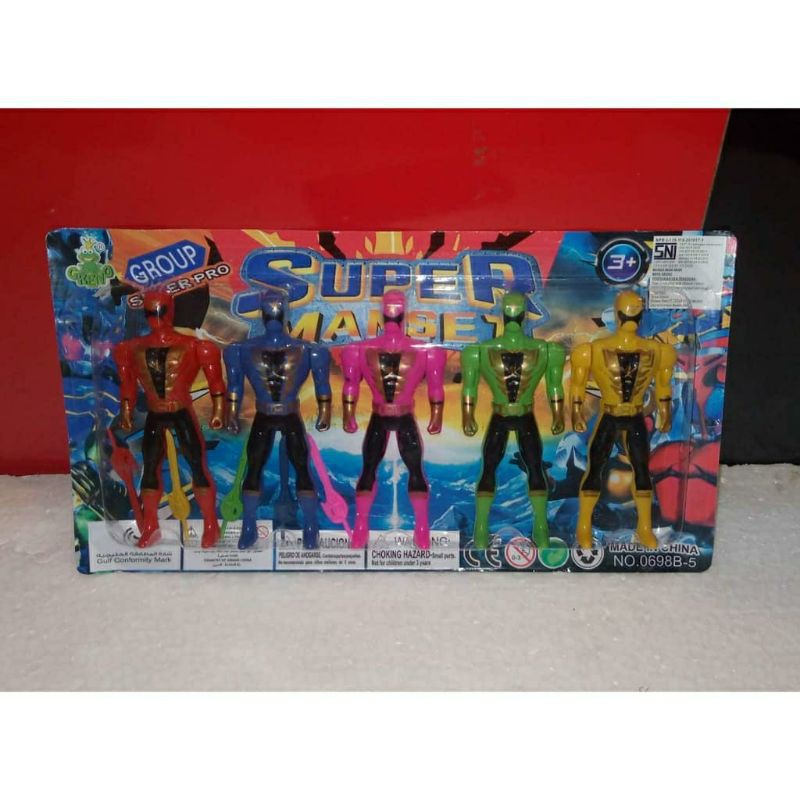mainan robot power rangers set