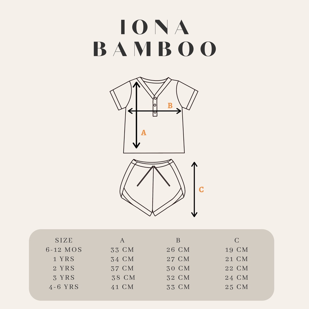 BELL &amp; BO - Iona set Bamboo - Setelan anak laki dan perempuan bahan bamboo