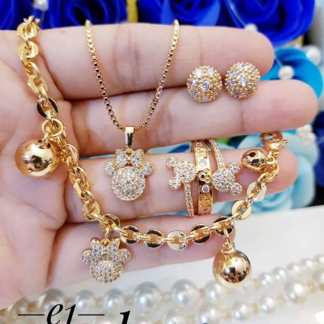 Xuping set perhiasan lapis emas 24k 1539j