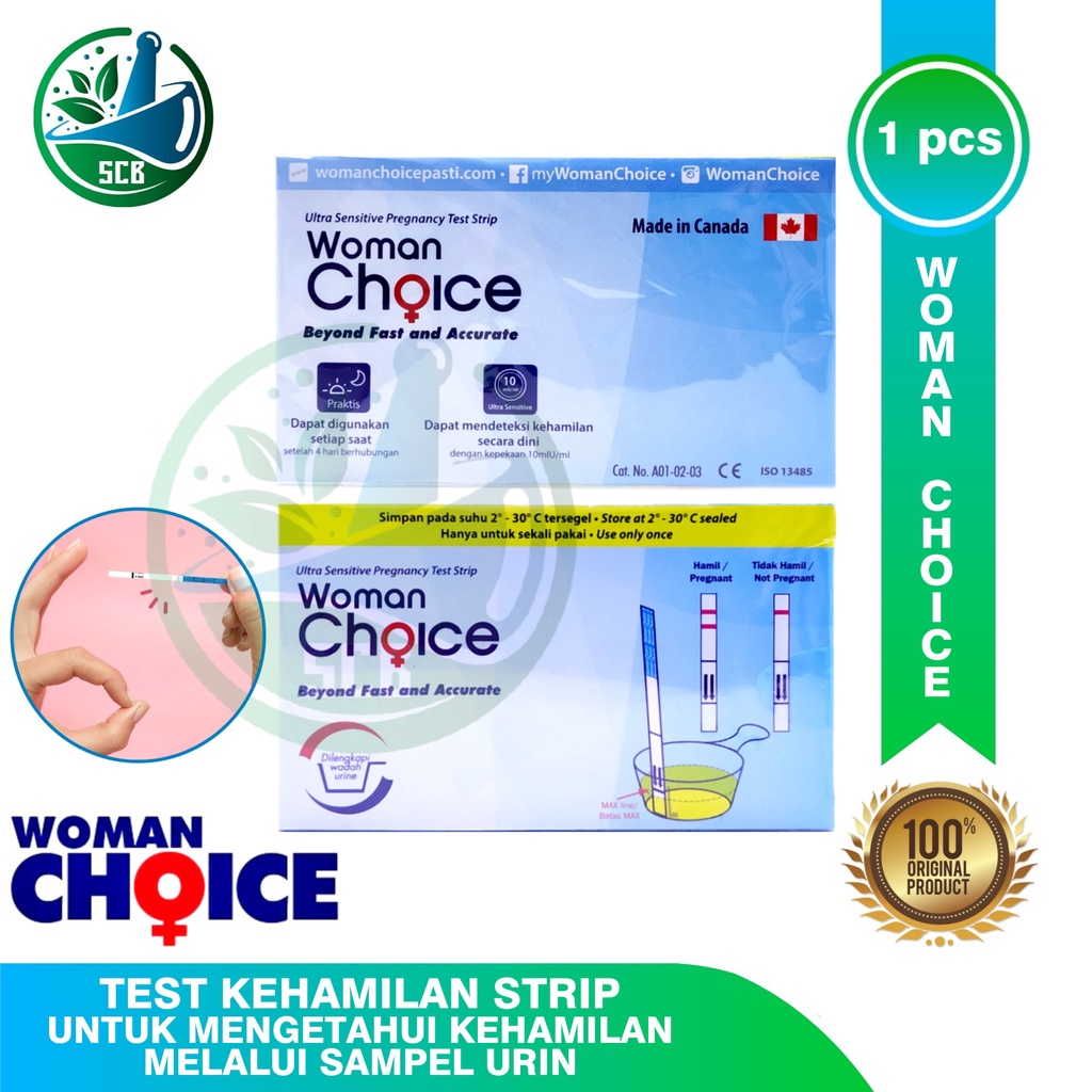 Woman Choice Test Kehamilan Strip Plus Wadah Urine