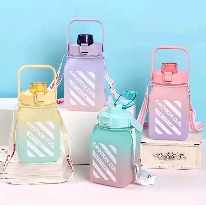 Trend-Botol Gemoy 1.5L Botol Minum Viral 1500ml Kotak Motivasi - 1.5 Random