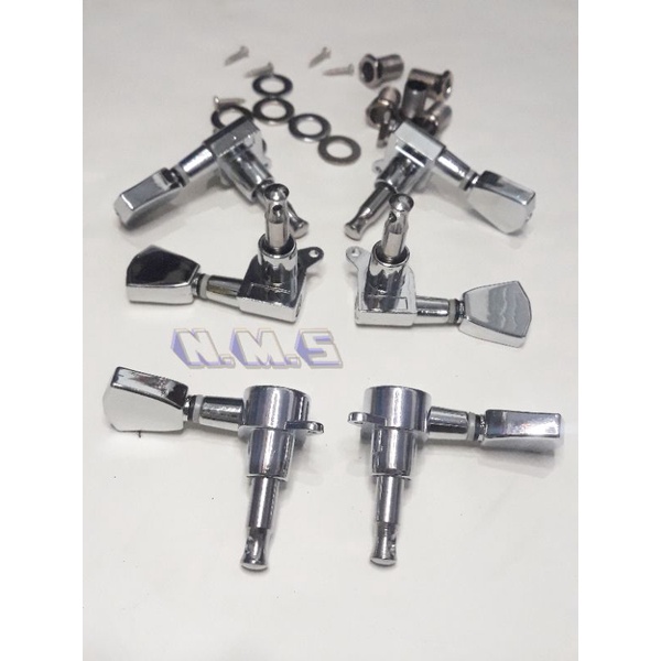 Driyer tuner tuning peg tuning key tuning machine Grover Model Tulip Pemutar Senar Gitar Akustik 1 Set