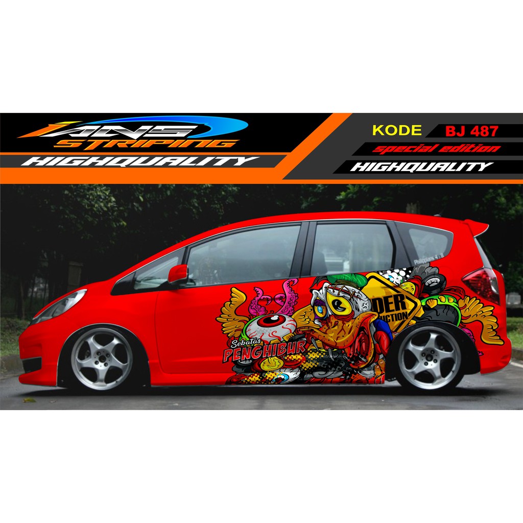 STICKER DECAL MOBIL JAZZ BRIO, AGYA, BRIO, SIGRA, AVANZA / VARIASI STICKER MOBIL TERBARU / MOBIL