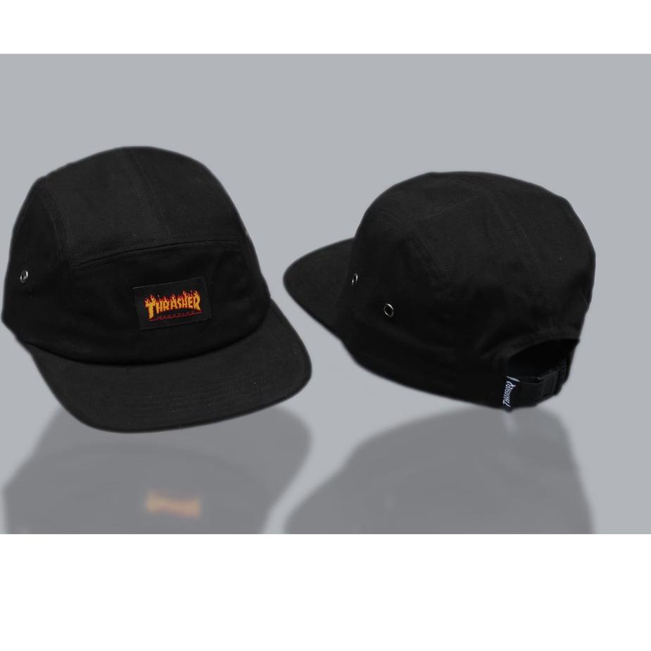 ♔ TOPI 5 PANEL THRASHER FLAME MAGAZINE FULL TAG HIGHT QUALITY ✮
