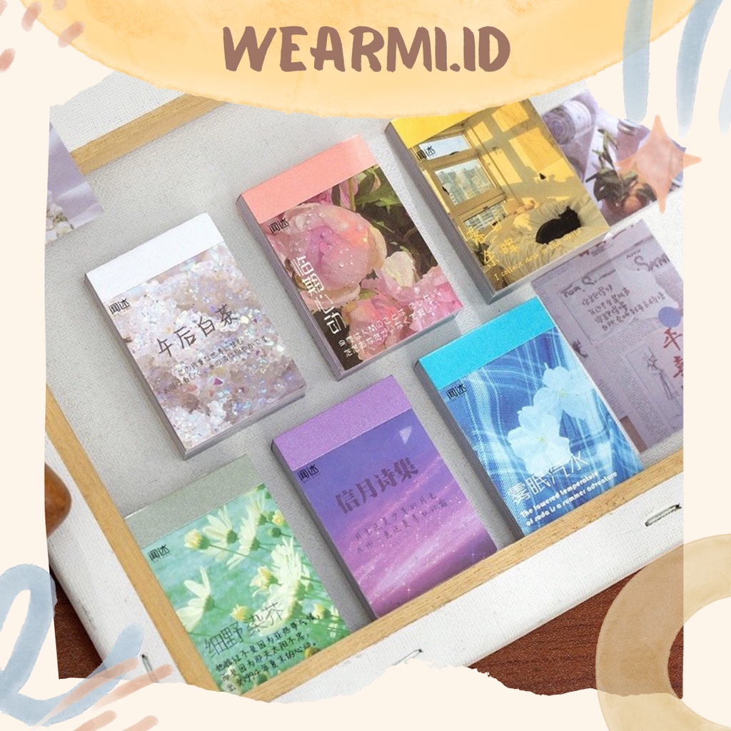 

50 Lembar Sticker Buku Pack Tanaman Vintage Flower Pack Paper Aesthetic scrapbook Jurnal Bujo DIY
