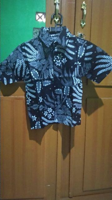 Couple Ayah Anak Batik Manggar Abu Abu