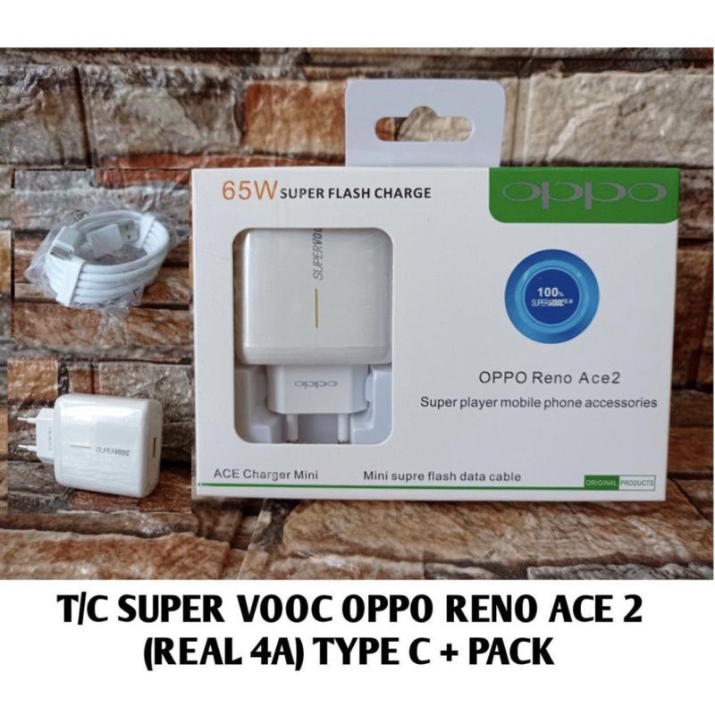 Charger Oppo 65 Watt Type C Super VOOC RENO tipe ACE 2 65 Watt KABEL DATA CASS Micro USB FAST QUICK CHARGE