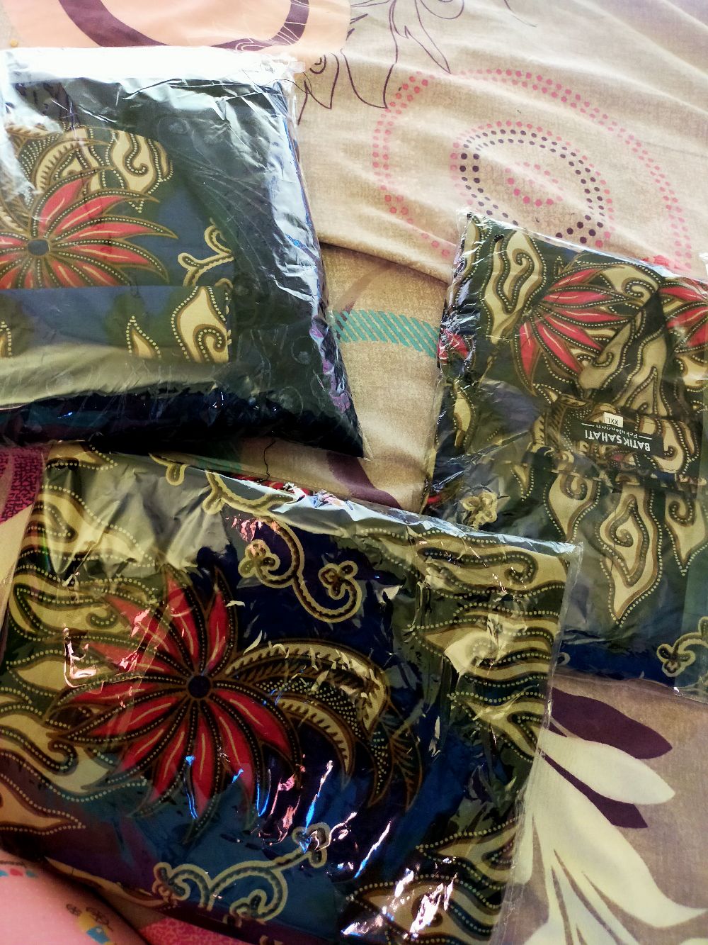 Set Couple Batik Muthia Navy (kemeja, Rok Span, Kebaya Muthia Navy Include Selendang)