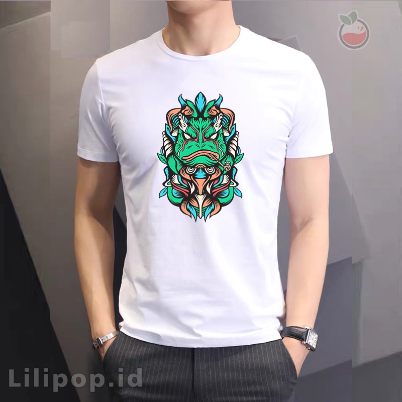 Lilipop Kaos Pria Demon Shinigami Jepang Baju Distro Basic Tshirt Kasual