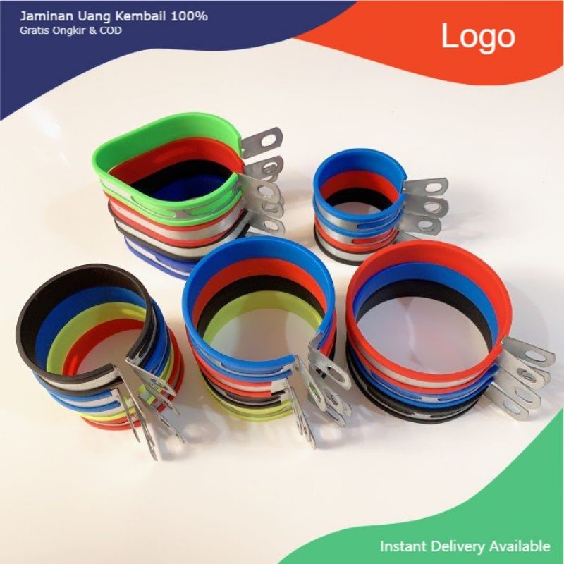 Klem knalpot racing OVAL termurah ukuran 3,5 inc 4 inc dan 4,5 inc, breket gantungan knalpot racing 