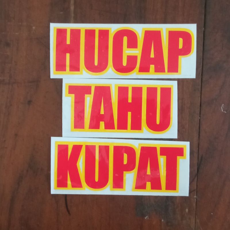 Stiker Gerobak Gorengan Warteg Tulisan Etalase 2 Warna