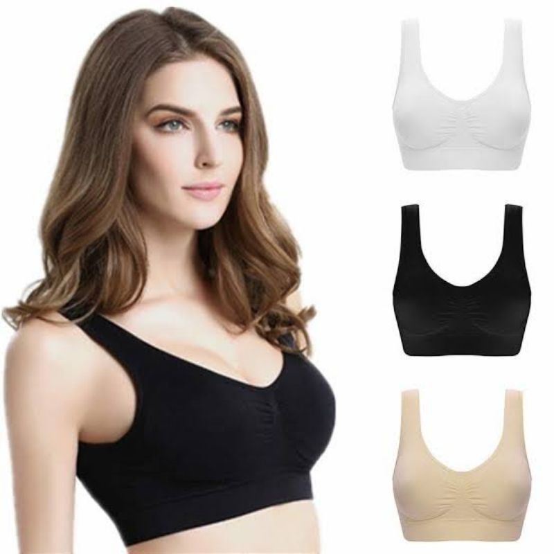 GENNIE SEAMLESS PUSH UP SPORT BRA JAPAN HIGH QUALITY PER BOX ISI 3