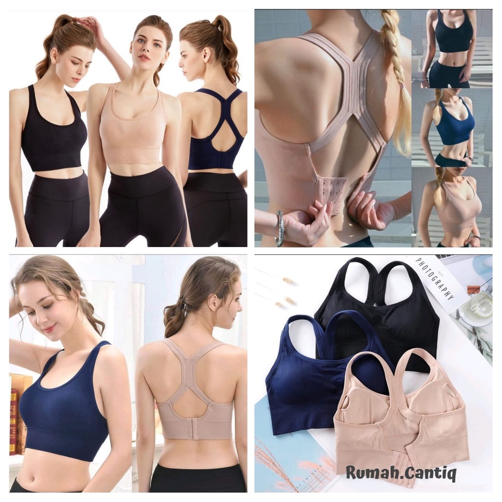 SPORT BRA WIRE FREE TANPA KAWAT MODEL SILANG PREMIUM QUALITY