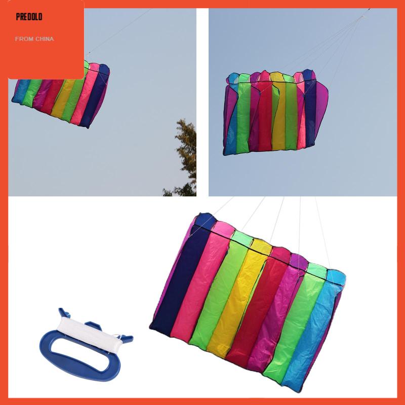 Large Rainbow Kite and 9.84ft Flying Line for Outdoor Games Activities