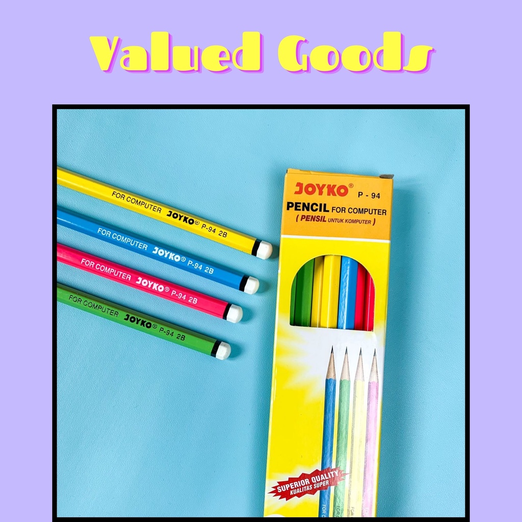 

PENSIL 2B JOYKO ASLI WARNA WARNI ALAT TULIS UJIAN 1PC P94