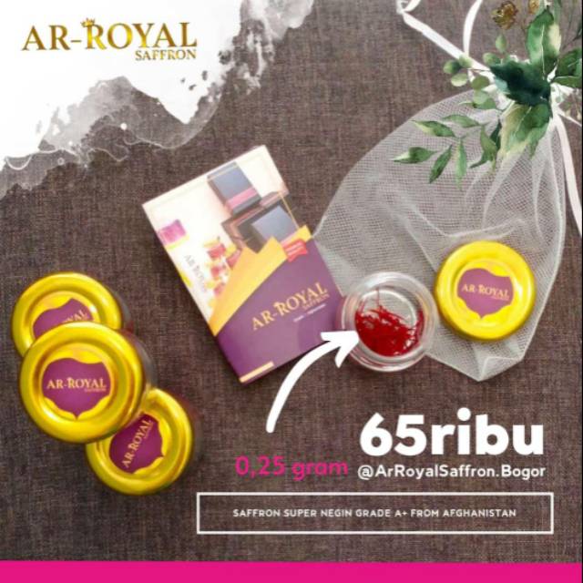 

Ar Royal Saffron Supernegin Grade A 0,25 Gram