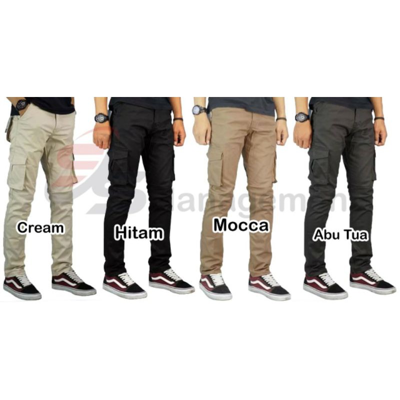 Celana Cargo pria/Celana panjang pria/Celana gunung kantong samping/cargo panjang pria premium