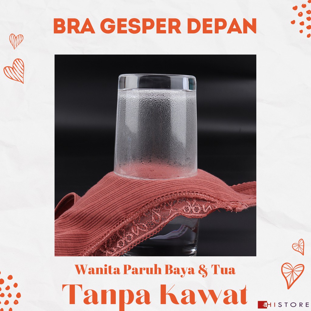 [HI] Bra Seamless Push Up Nirkabel Gesper Depan 2084 Wanita Paruh Baya dan Tua