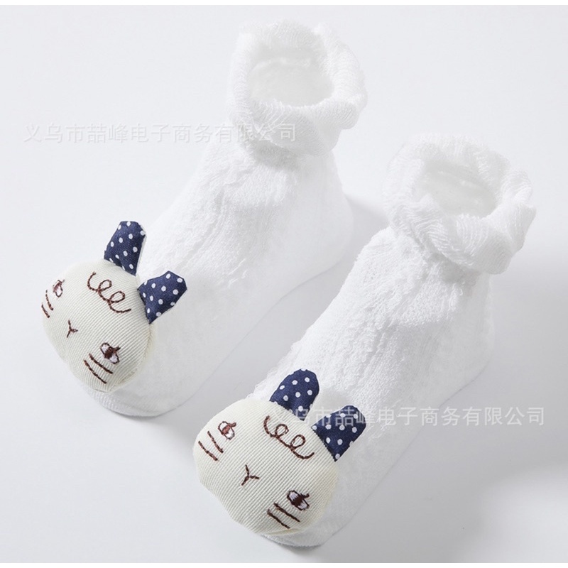 Kaos Kaki Bayi Anak Perempuan Mid Length Model Tipis Stretch Boneka / Baby Girl Socks