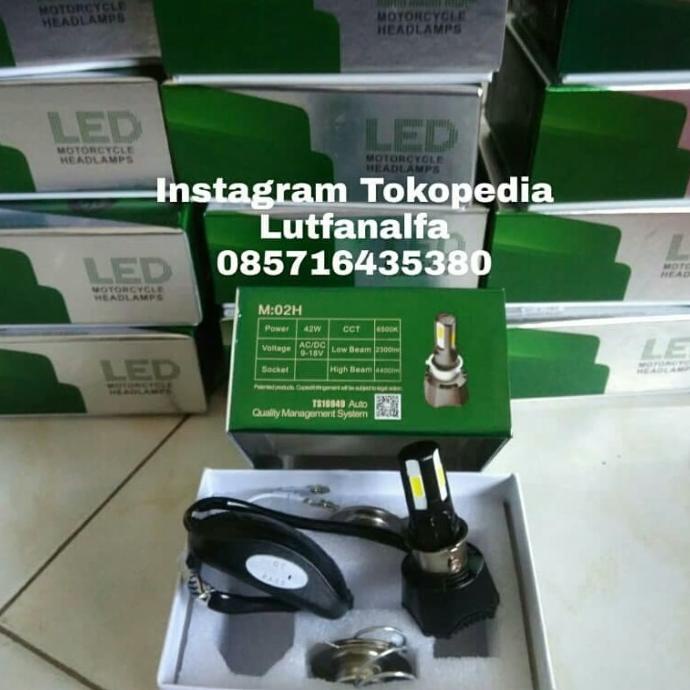 ORIGINAL - lampu led 4 sisi 4400 lumens cahaya lampu putih bisa buat vespa