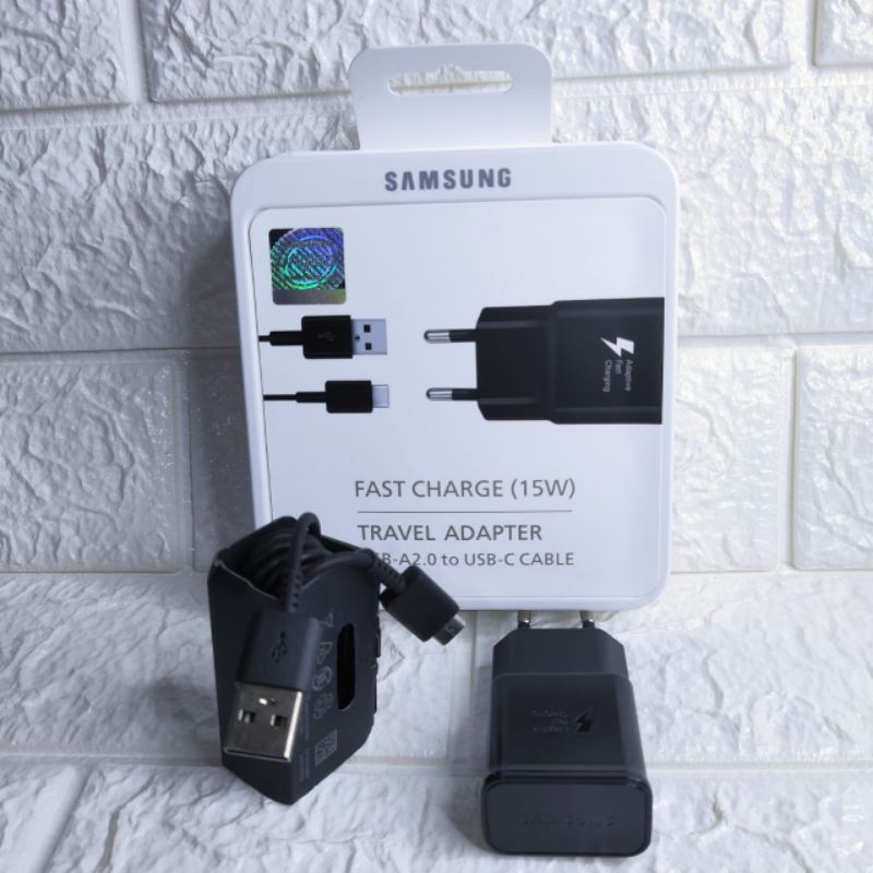 Charger Samsung 15W Original 100% Tipe-C Fast Charging / Charger Samsung S10 S9 S8 A50 A30 M30 M20