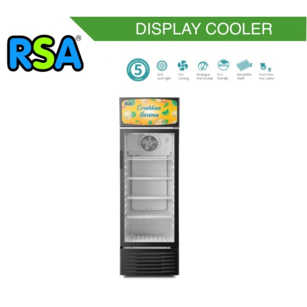 RSA Showcase 328Liter Display Cooler AGATE-320C AGATE 320C AGATE 320 C