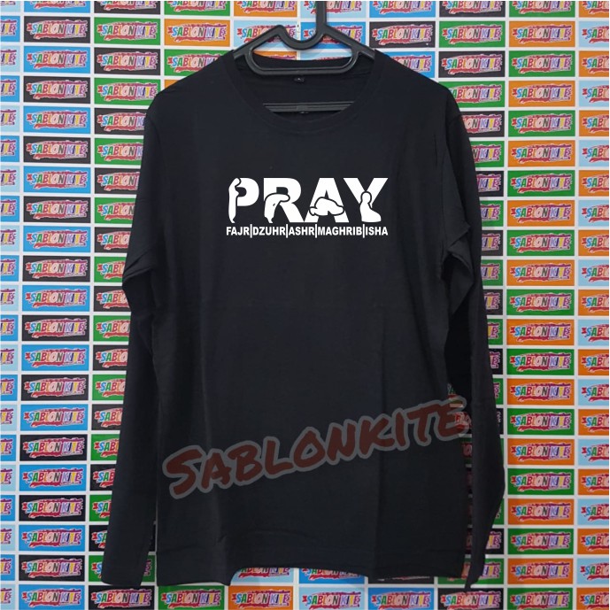 MURAH!!! KAOS SABLON PRAY DOA PUASA BAHAN KAOS COMBED 30S KUALITAS DISTRO