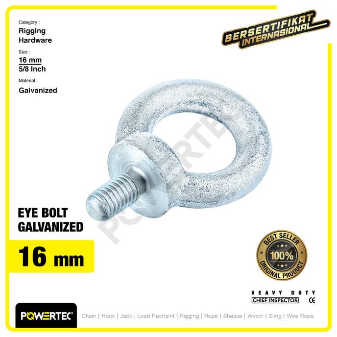 Eye Bolt / Mata Baut Galvanized M16 Powertec