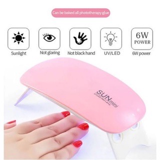 【 COD 】Rising Lady Alat Pengering Kutek Gel Lampu LED UV Mini 6W Portabel/ Sun Mini Lamp UV LED Nail Gel Polish Dryer