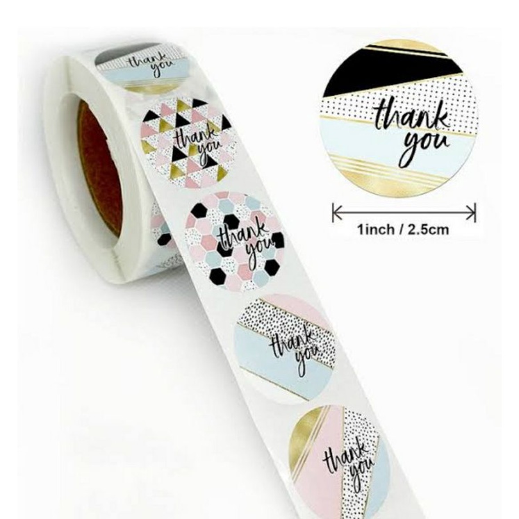 

Sticker Thank You 100 pcs | Label Souvenir | Label Craft | Label Olshop