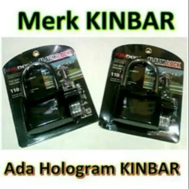 GEMBOK ALARM KINBAR ASLI KINBAR GEMBOK ANTI MALING