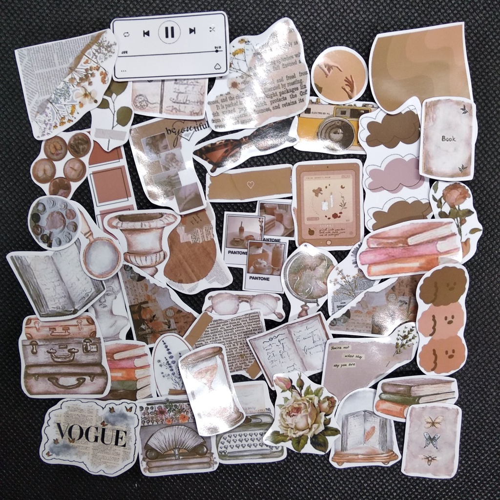 

45 pc STIKER TEMA VINTAGE (uk S) | STICKER GLOSSY AESTHETIC | STICKER TUMBLR | STIKER HP | STIKER LAPTOP | STIKER LUCU