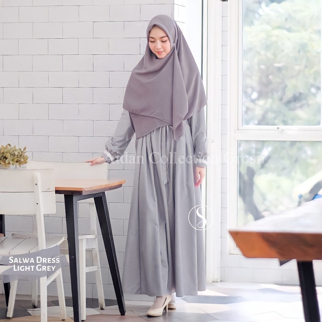 Gamis Katun Polos Toyobo Fodu Premium Basic Maxi Syari Murah