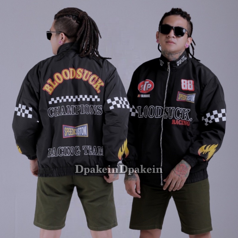 BLOODSUCK Jaket Nascar Jaket Racing Jaket Parasut Jaket Pria