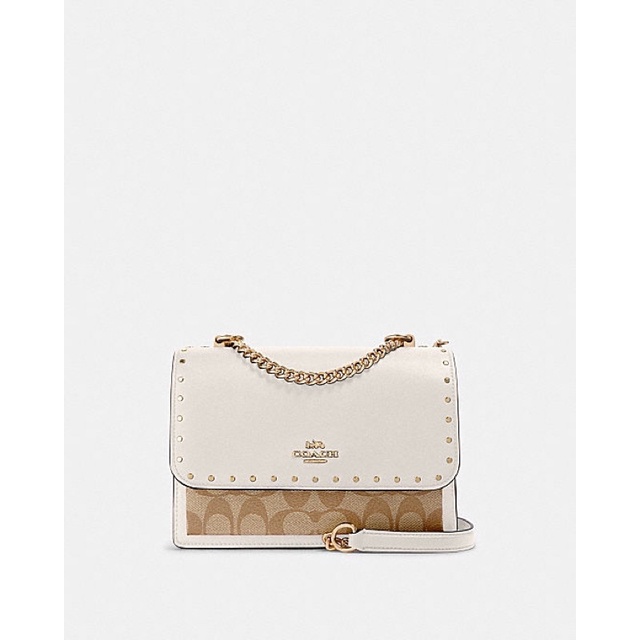 KLARE CROSSBODY IN SIGNATURE CANVAS WITH RIVETS (COACH 90400)