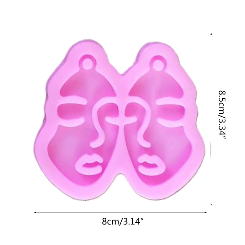 Siy Cetakan Resin Epoksi Kristal Bentuk Wajah Wanita Bahan Silikon Untuk Dekorasi Gantungan Kunci Diy