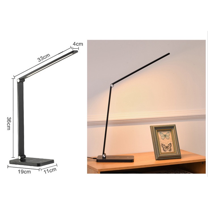 INCO Lampu Meja Belajar Modern Desk Lamp With Build in Wireless Charging Paddock