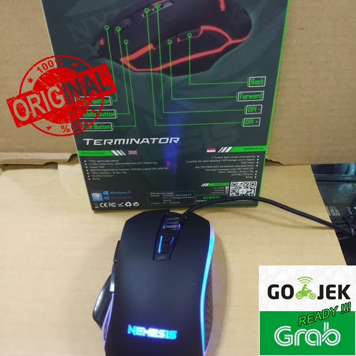 Mouse Gaming NYK Nemesis HK-100 Terminator RGB 7 Colour Color